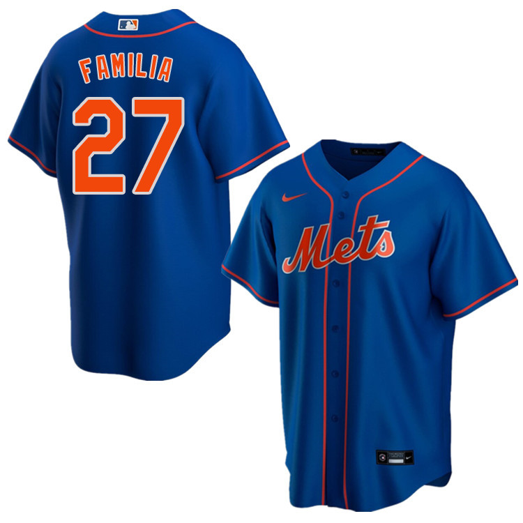 Nike Men #27 Jeurys Familia New York Mets Baseball Jerseys Sale-Blue